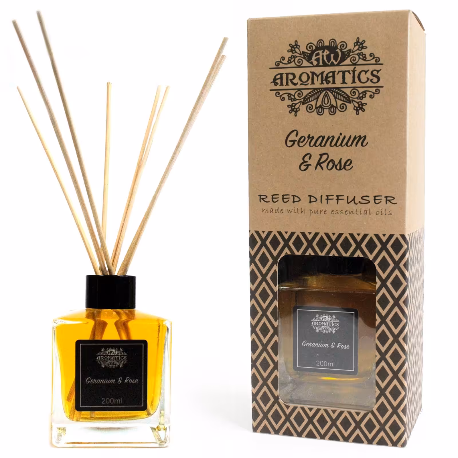 200ml Geranium & Rose Essential Oil Reed Diffuser | www.artisan-gifts.co.uk 3 200ml Geranium & Rose Essential Oil Reed Diffuser | www.artisan-gifts.co.uk 2