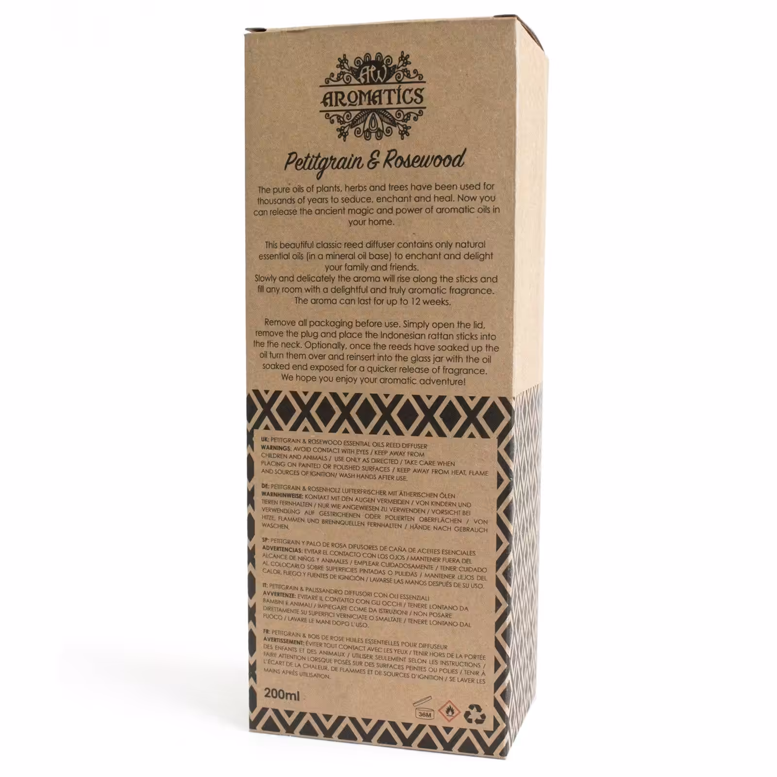 200ml Petitgrain & Rosewood Essential Oil Reed Diffuser | www.artisan-gifts.co.uk 5 200ml Petitgrain & Rosewood Essential Oil Reed Diffuser | www.artisan-gifts.co.uk 4