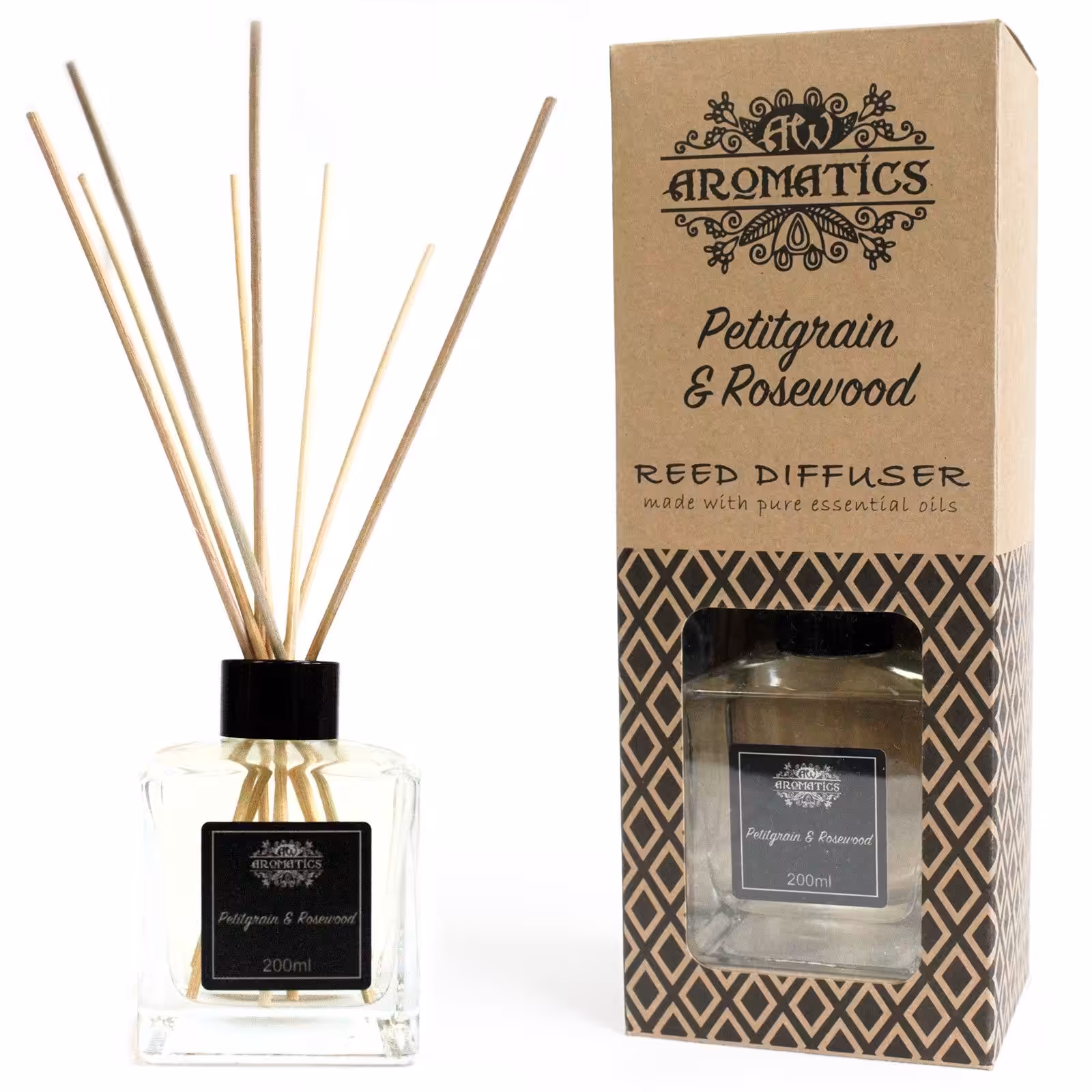 200ml Petitgrain & Rosewood Essential Oil Reed Diffuser | www.artisan-gifts.co.uk 2 200ml Petitgrain & Rosewood Essential Oil Reed Diffuser | www.artisan-gifts.co.uk 1