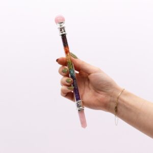 7 Chakra Crystal Healing Wand – Rose Quartz | www.artisan-gifts.co.uk 1