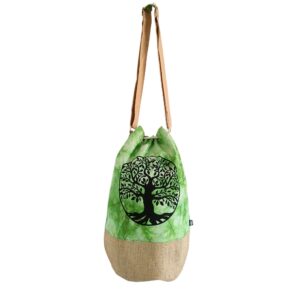 All Natural Backpack – Green Stonewash – Tree of Life | www.artisan-gifts.co.uk 1