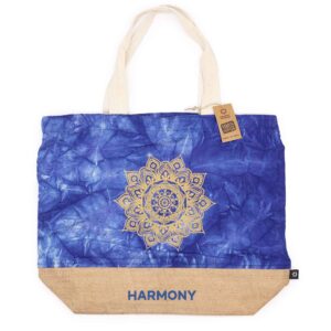 All Natural Bag – Blue Stonewash – Mandala – Harmony | www.artisan-gifts.co.uk 1