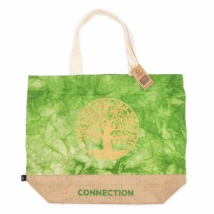 All Natural Bag – Green Stonewash – Tree of Life – Connection | www.artisan-gifts.co.uk 1