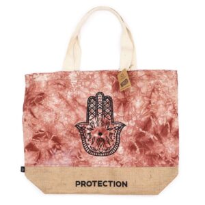 All Natural Bag – Terracotta Stonewash – Hamsa – Protection | www.artisan-gifts.co.uk 1
