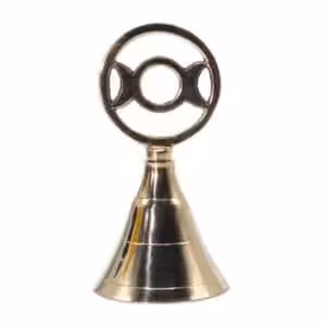 Altar Brass Bell – Three Moon | www.artisan-gifts.co.uk 1