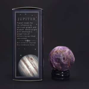 Ametyst Planet on a Sola Goldstone Stand (JUPITER) | www.artisan-gifts.co.uk 1
