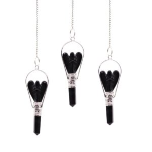 Angel Pendulum with Ring- Black Agate | www.artisan-gifts.co.uk 1