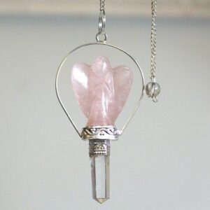Angel Pendulum with Ring- Rose Quartz | www.artisan-gifts.co.uk