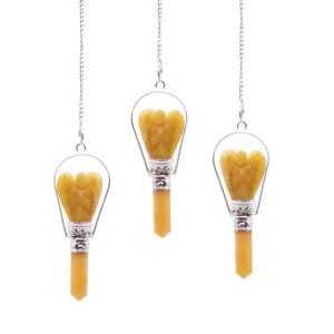 Angel Pendulum with Ring- Yellow Quartz | www.artisan-gifts.co.uk 1