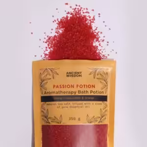 Aromatherapy Bath Potion in Kraft Bag 350g – Passion | www.artisan-gifts.co.uk 1