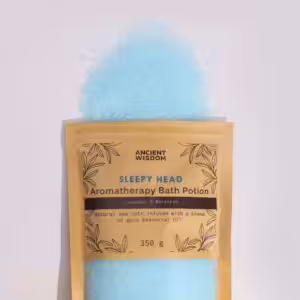 Aromatherapy Bath Potion in Kraft Bag 350g – Sleepy Head | www.artisan-gifts.co.uk 1
