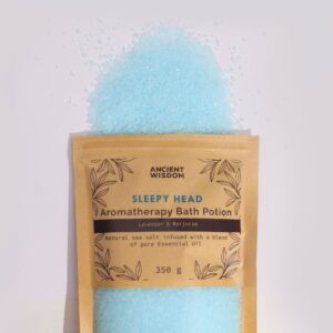 Aromatherapy Bath Potion in Kraft Bag 350g – Sleepy Head | www.artisan-gifts.co.uk 1