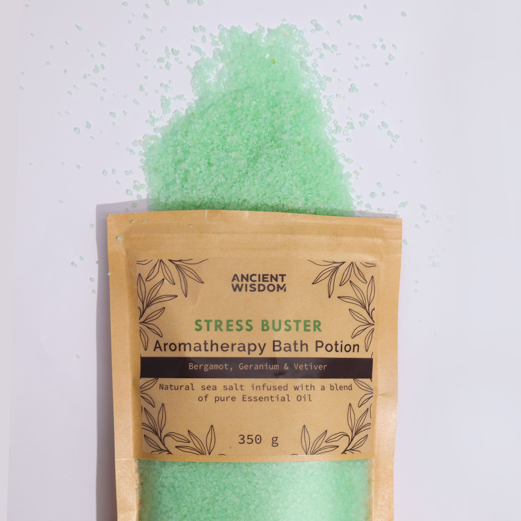 Aromatherapy Bath Potion in Kraft Bag 350g – Stress Buster | www.artisan-gifts.co.uk 2 Aromatherapy Bath Potion in Kraft Bag 350g – Stress Buster | www.artisan-gifts.co.uk 1