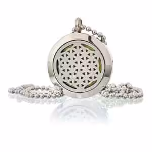 Aromatherapy Diffuser Necklace – Flower of Life 25mm | www.artisan-gifts.co.uk 1