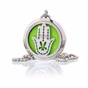 Aromatherapy Diffuser Necklace – Hand of Fatima 30mm | www.artisan-gifts.co.uk 1