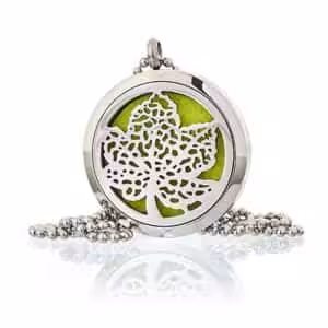 Aromatherapy Diffuser Necklace – Leaf 30mm | www.artisan-gifts.co.uk 1