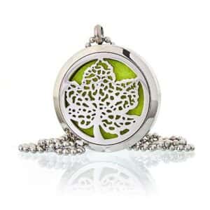 Aromatherapy Diffuser Necklace – Leaf 30mm | www.artisan-gifts.co.uk 1