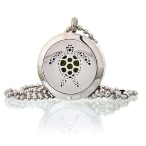 Aromatherapy Diffuser Necklace – Turtle 25mm | www.artisan-gifts.co.uk 1