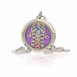 Aromatherapy Jewellery Necklace – Hamsa Chakra – 30mm | www.artisan-gifts.co.uk 1