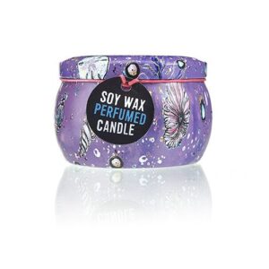 Art Tin Candle – Assorted Design – Sea life – Rasberry | www.artisan-gifts.co.uk 1