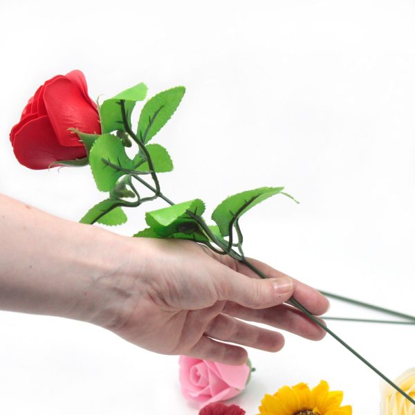 Craft Soap Flowers - Lrg Rose - Rose - Image 6