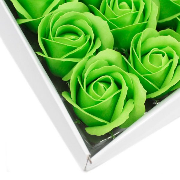Craft Soap Flowers - Med Rose - Green - Image 3