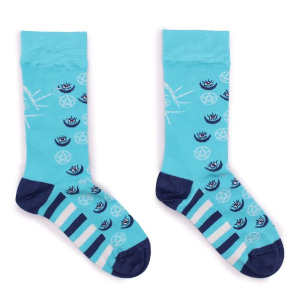 Hop Hare Bamboo Socks S/M - Pentagram and Evil Eye - Image 2