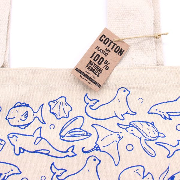 Big Cotton Shopping Bag - 38x42cm - City Life - 10oz - Image 3