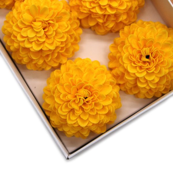 Craft Soap Flower - Small Chrysanthemum - Yellow - Image 4