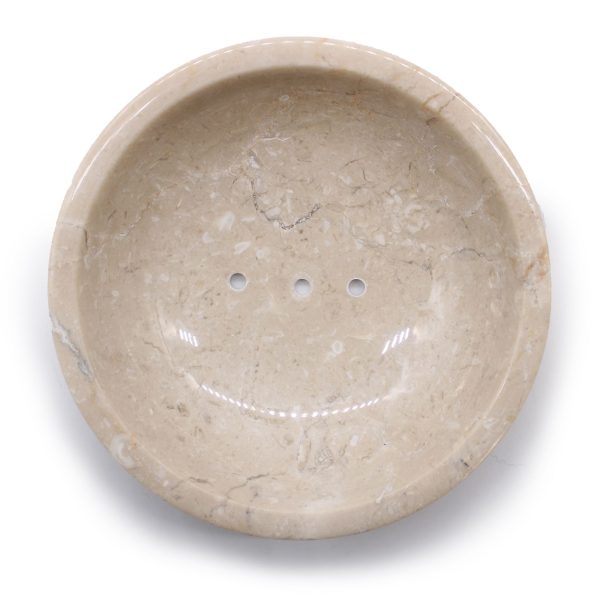 Round Honey Marble Rounded Soap Dish - Image 2