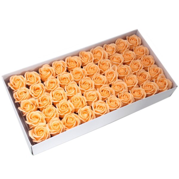 Craft Soap Flowers - Med Rose - Peach - Image 2