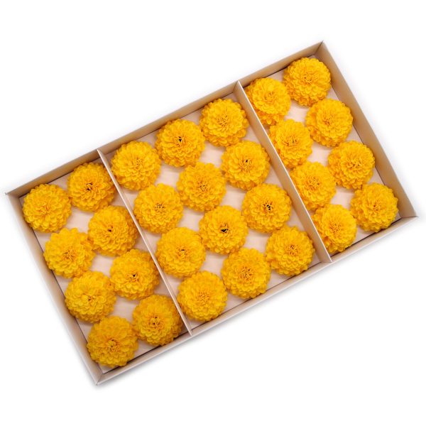 Craft Soap Flower - Small Chrysanthemum - Yellow - Image 3