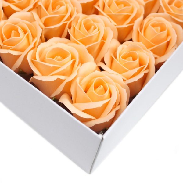 Craft Soap Flowers - Med Rose - Peach - Image 3