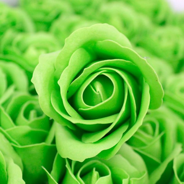 Craft Soap Flowers - Med Rose - Green - Image 4
