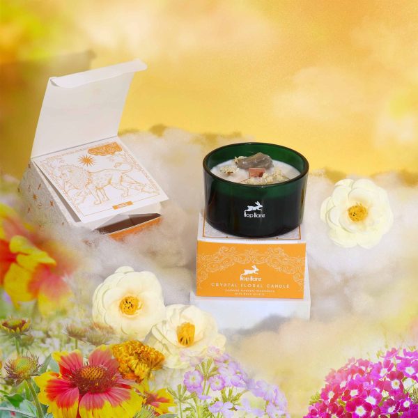 Hop Hare Crystal Magic Flower Candle - The Lion - Image 5