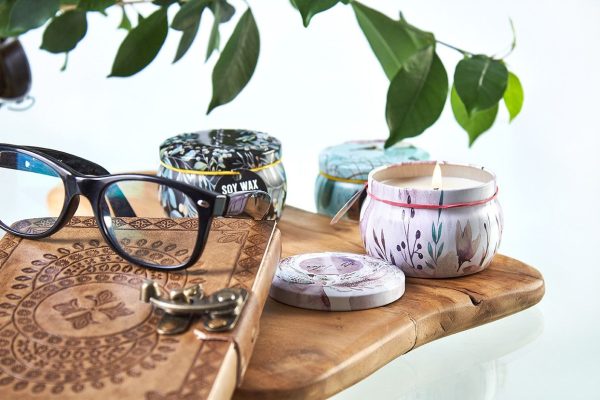 Art Tin Candle - Assorted Design - Sea life - Rasberry - Image 14