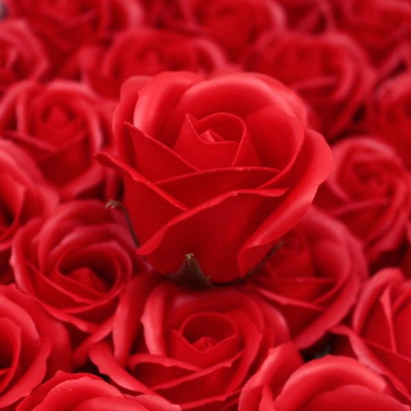 Craft Soap Flowers - Med Rose - Red - Image 2