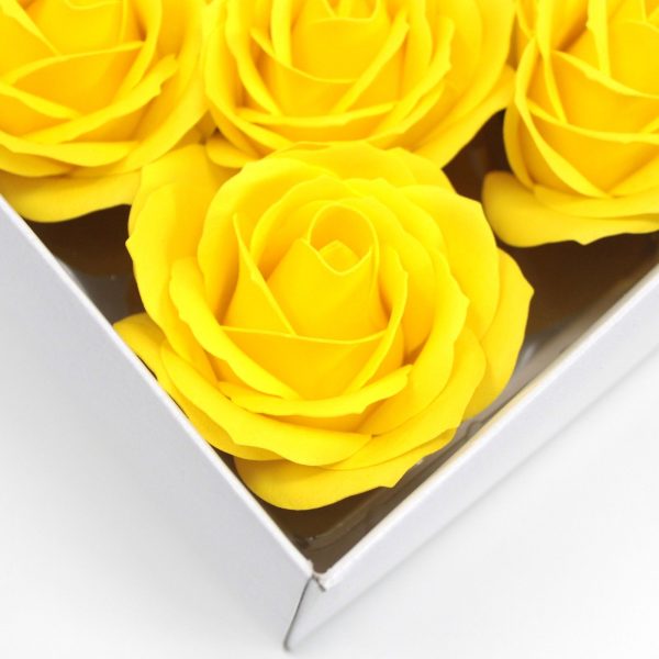 Craft Soap Flowers - Lrg Rose - Yellow - Image 4