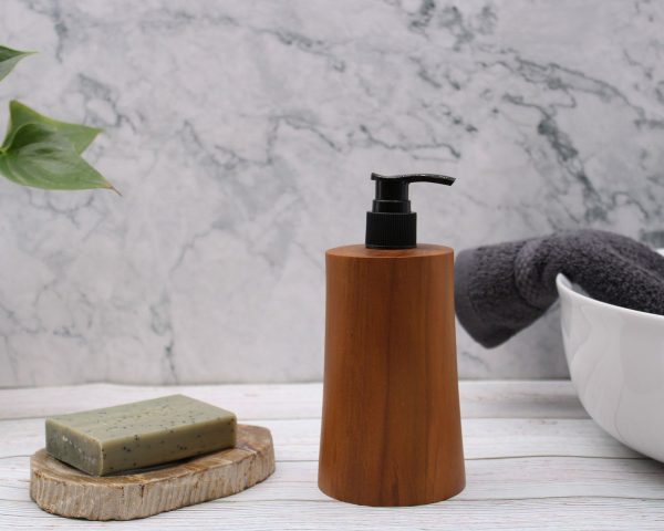 Natural Teakwood Soap Dispenser - Taper - Image 7