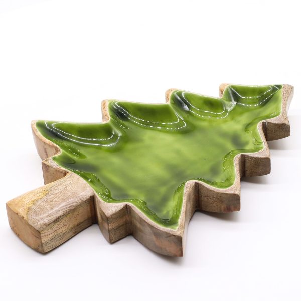 Lost in the Forrest -  Enamel Tree Wooden Bowl - 25x19cm - Image 9