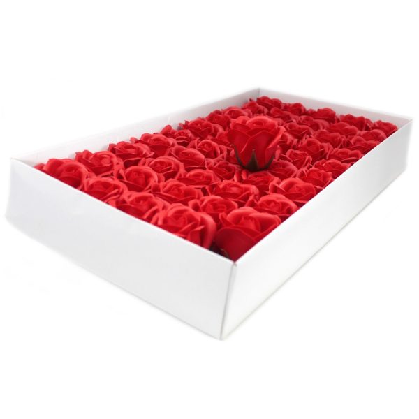 Craft Soap Flowers - Med Rose - Red - Image 6