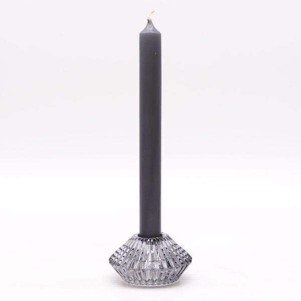 Flower Flip Dinner Candle / Tealight Holder - Midnight Grey - Image 2