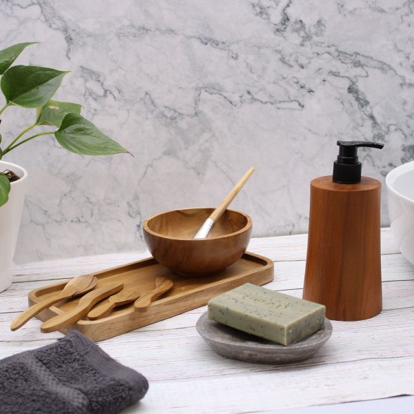 Natural Teakwood Soap Dispenser - Taper - Image 8