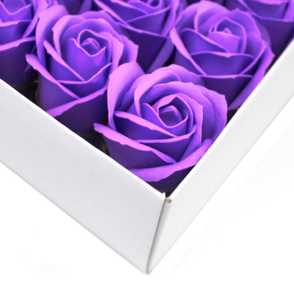 Craft Soap Flowers - Med Rose - Lavender - Image 3