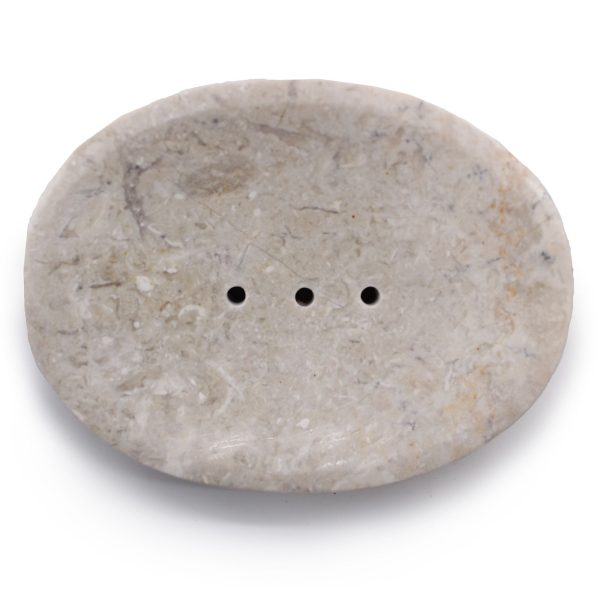 Classic Oval Cream Marble Soap Dish - Image 2