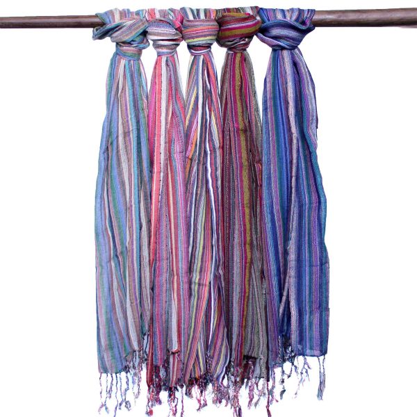 Indian Boho Scarves - 22x72cm - Random Purples - Image 2