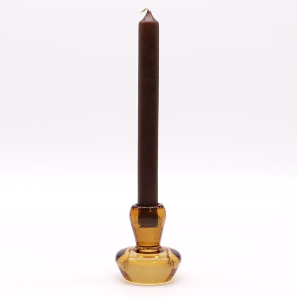 Mushroom Flip Dinner Candle / Tealight Holder - Antique Amber - Image 2