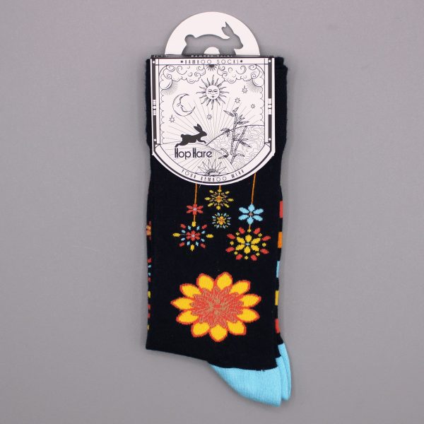 Hop Hare Bamboo Socks M/L - Mandala Flowers - Image 2
