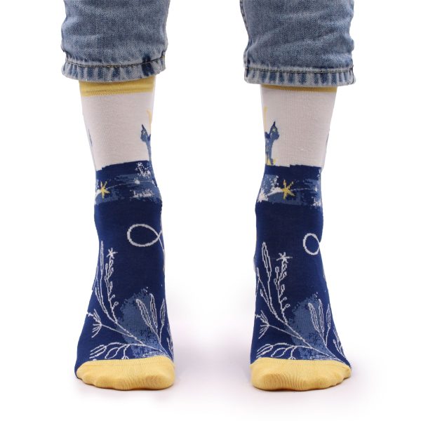 Hop Hare Bamboo Socks S/M - Midnight Cat - Image 5