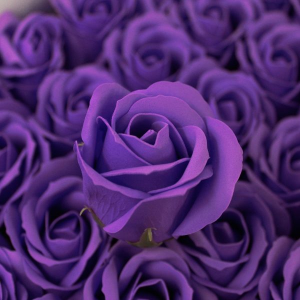 Craft Soap Flowers - Med Rose - Lavender - Image 5